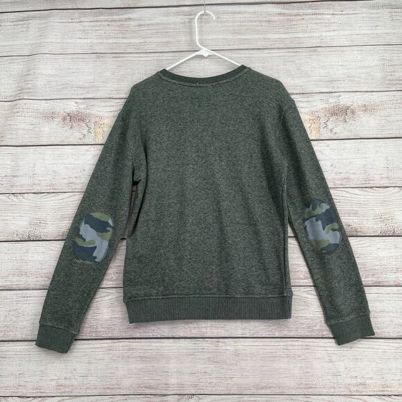 Jared Lang After Hours Camo Elbow Sweater Men's Size Medium Heathered Green NEW - Picture 2 of 9